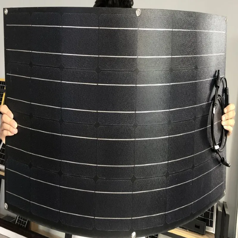200W 2X100W ETFE полугибкая солнечная панель солнечная батарея panneau solaire 12V Mono Cell для RV лодки яхты автомобиля Караван зарядное устройство