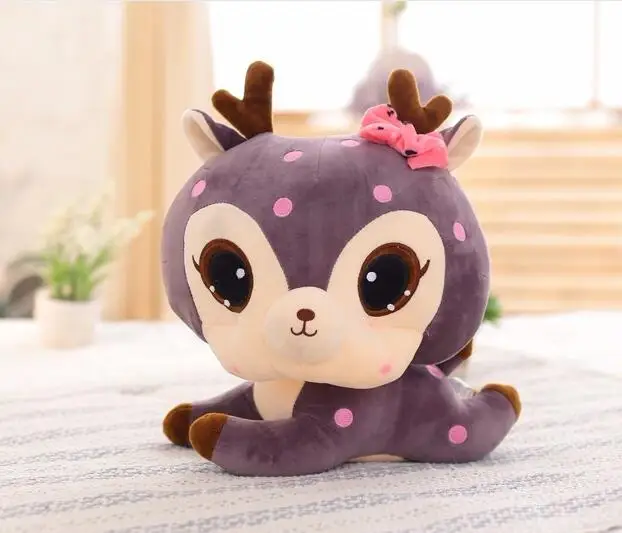 B Милые плюшевые игрушки с жирафом, мягкие Sika, подушки с оленем, куклы, Kawaii, мягкие плюшевые игрушки с животными, детские подарки - Цвет: B