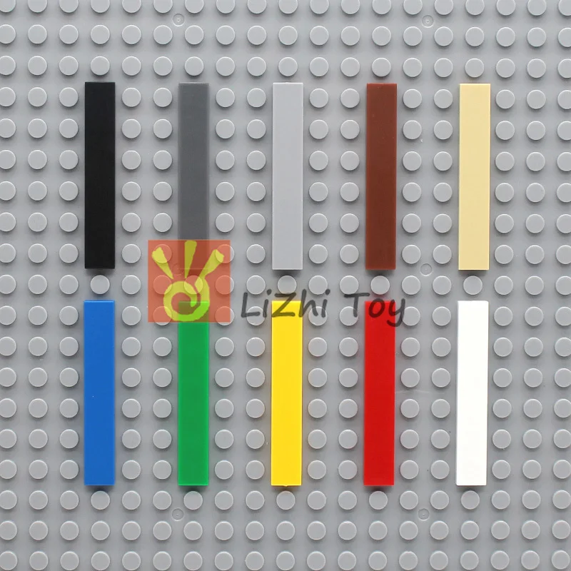 MOC плоская плитка 1*6 таблетка 6636 Сделай Сам просвечивающие блочные кирпичи