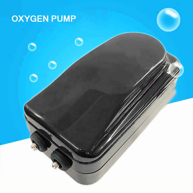 8W Silent Double Hole Outlet Powerful Oxygen Pump Aquarium Air Pump