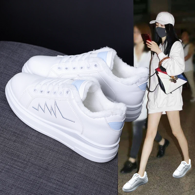 

botas mujer invierno 2019 Europe station most popular woman winter high top sneaker youth fashion thick bottom woman snowboots