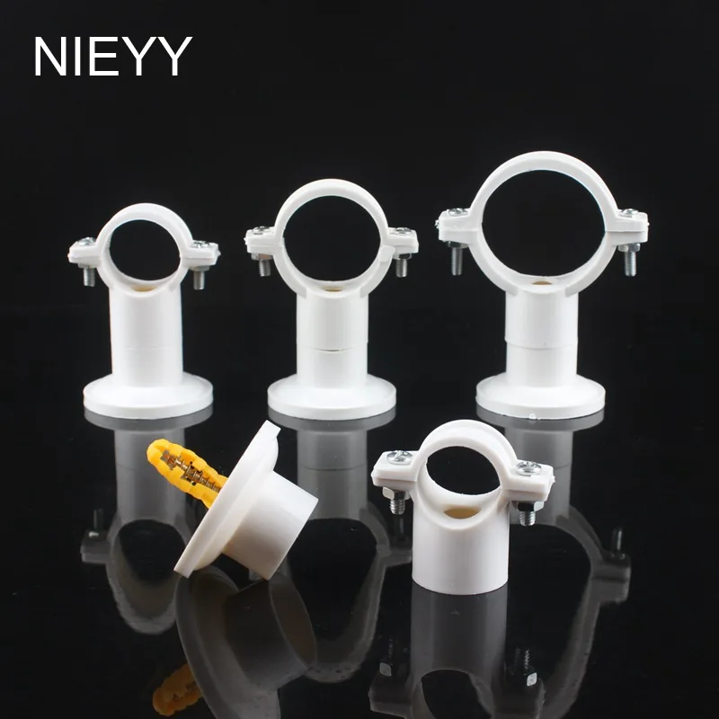 

4pcs 20/25/32/40Mm PVC Water Pipe Clamp Water Pipe Connector Support Bracket PPR Pipe Hard Tube Clip Garden Irrigation Fittings