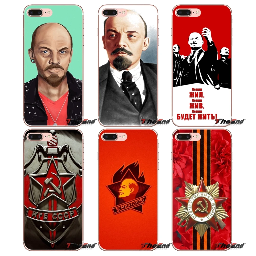 Для Apple IPhone X 4 4S 5 5S SE 5C 6 6s 7 8 плюс Plus прозрачный мягкий чехол Чехлы Ленина