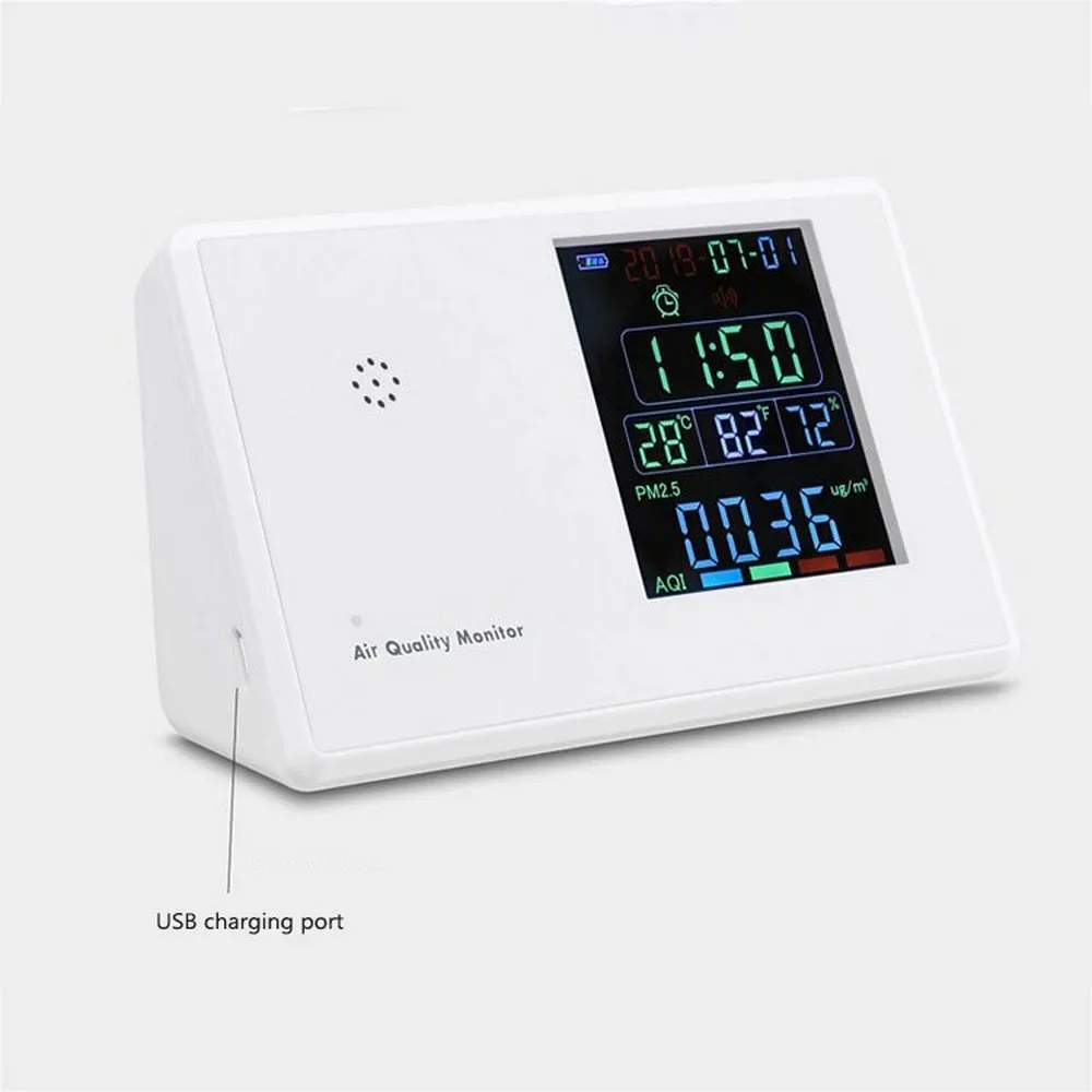 Монитор качества воздуха CO2 Датчик Цифровой детектор формальдегида HCHO TVOC PM2.5 PM10 темп Humi AQI тестер лазерный датчик анализатор газа