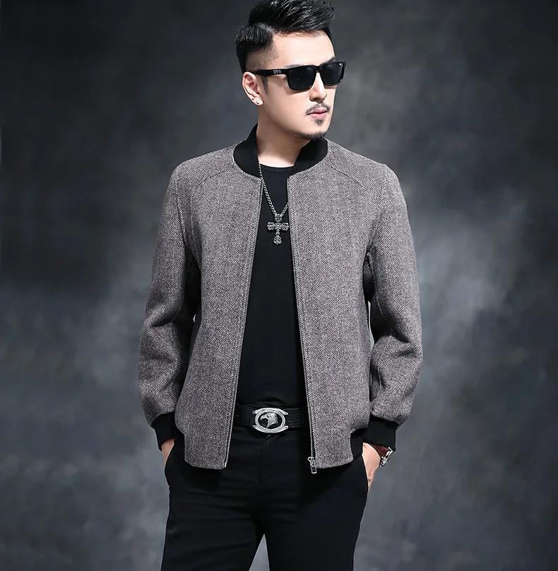 양면 모직 코트 가을 겨울 남성 Streetwear 양모 야구 자켓 남성 자켓 TLL-04-1951 MY1917