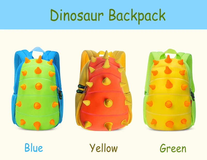 Рюкзак школьный NOHOO портфель школьный Школьные Сумки Для Мальчиков непромокаемые рюкзаки Мультфильм 3D Динозавр саквояж 3-7 летрюкзак детский сумка детская детская сумка