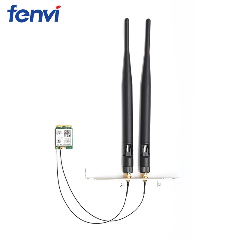 ac9560 2xAntenna Set 1730 Мбит/с Intel двухдиапазонный беспроводной AC 9560 Настольный комплект Bluetooth 5,0 802.11ac M.2 CNVI 9560NGW Wifi карта с 2x6 DBI антенной - Цвет: ac9560 2xAntenna Set