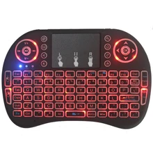 Умный пульт дистанционного управления 2,4G беспроводной 7 цветов Мини Клавиатура Тачпад арабский/английский/испанский/португальский и т. Д. Для опции
