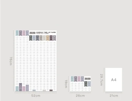 1 шт. agenda 365 дней настенный бумажный календарь ежедневный планировщик заметки очень большое обучение, чтобы сделать список kawaii школьные принадлежности