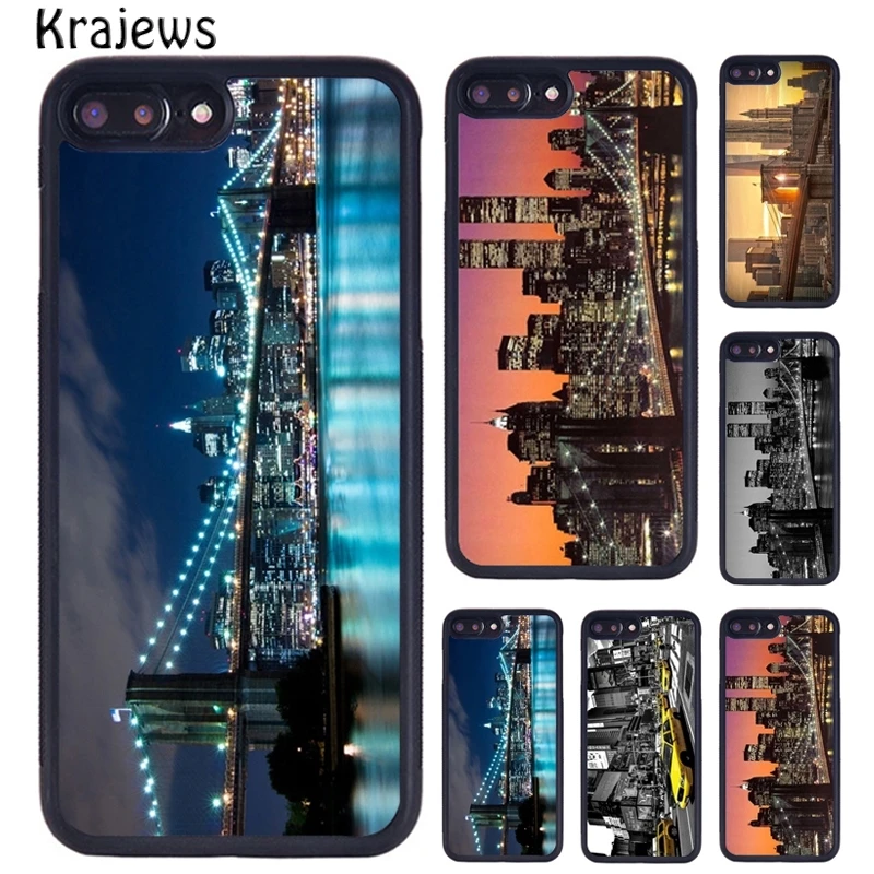 Krajeans Brooklyn Bridge New York Tpu Custodia Per Telefono Per Iphone Se2020 15 14 6S 7 8 Plus 11 12 Mini 13 Pro Xr Xs Max Cover Coque