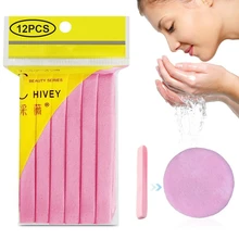 12 шт. Портативный уход за кожей компрессионная для лица очищающая губка для смывания косметики губка палочка уход за лицом чистка стирка коврик удаление макияжа Инструменты