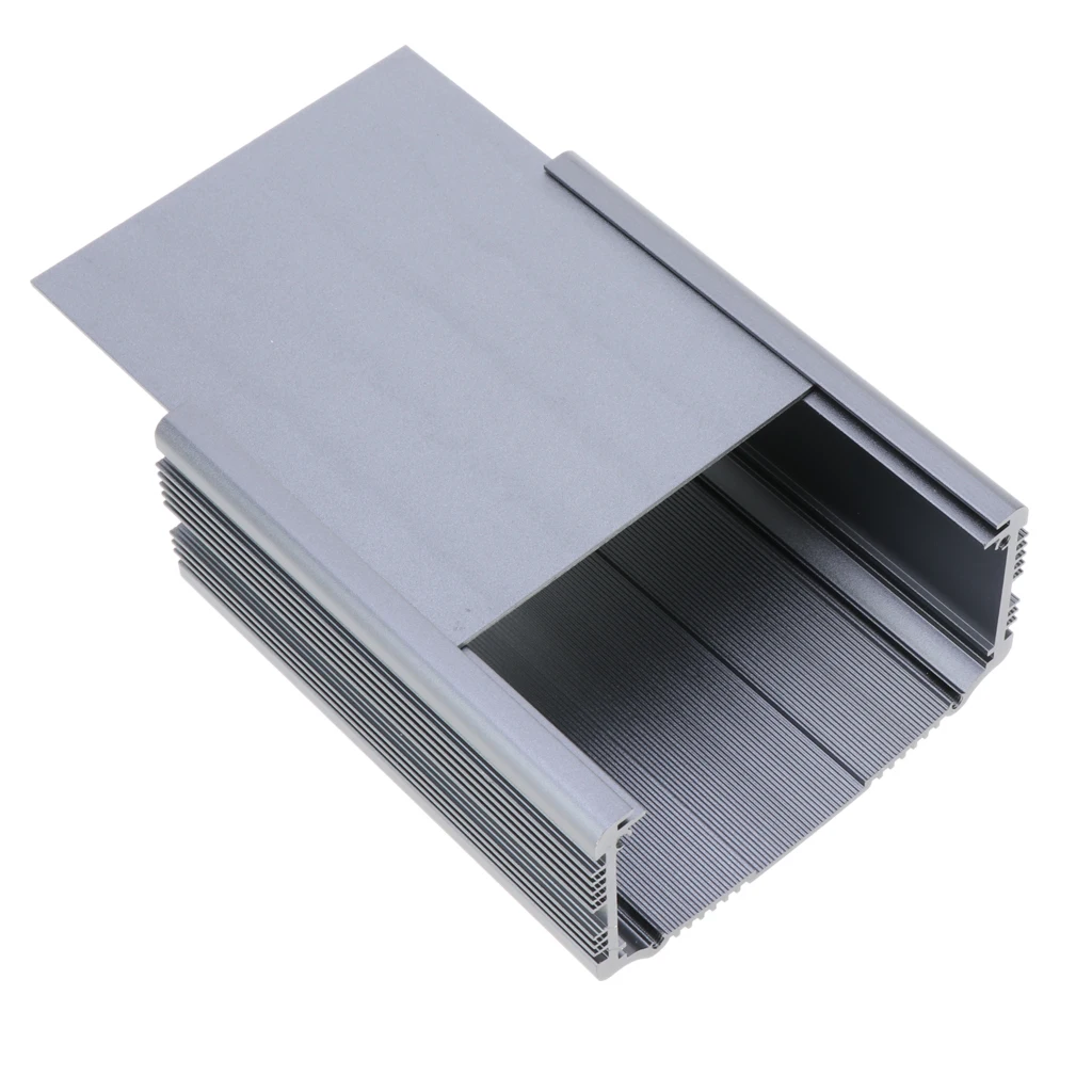 2-Pack Extruded Aluminum Electronic Power Enclosure PCB instrument Project Box Case DIY, 3.46 x 1.85 x 3.94 inch