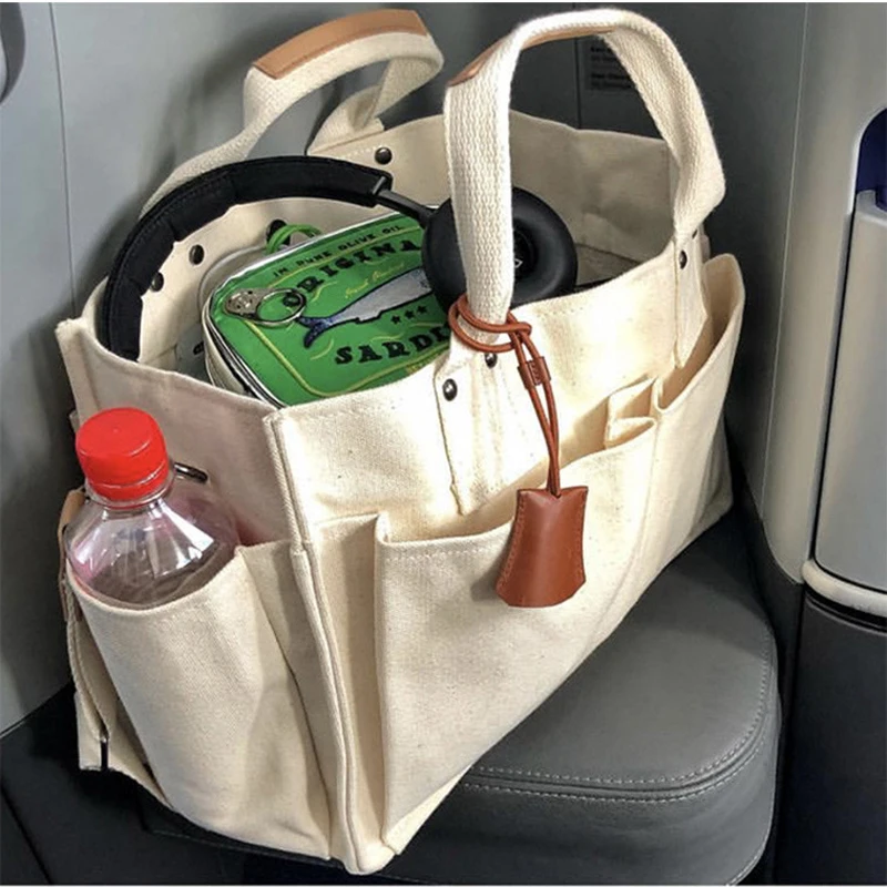 Blank Canvas Shoulder Bag Female Handbag Reusable Grocery Storage