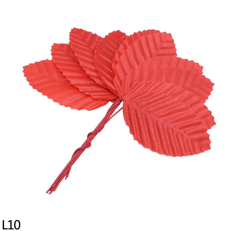40 шт./лот моделирование шелковые листья Искусственный лист цветок DIY свадебный венок ручной работы Вечерние домашний стол Цветы оформление - Цвет: L10