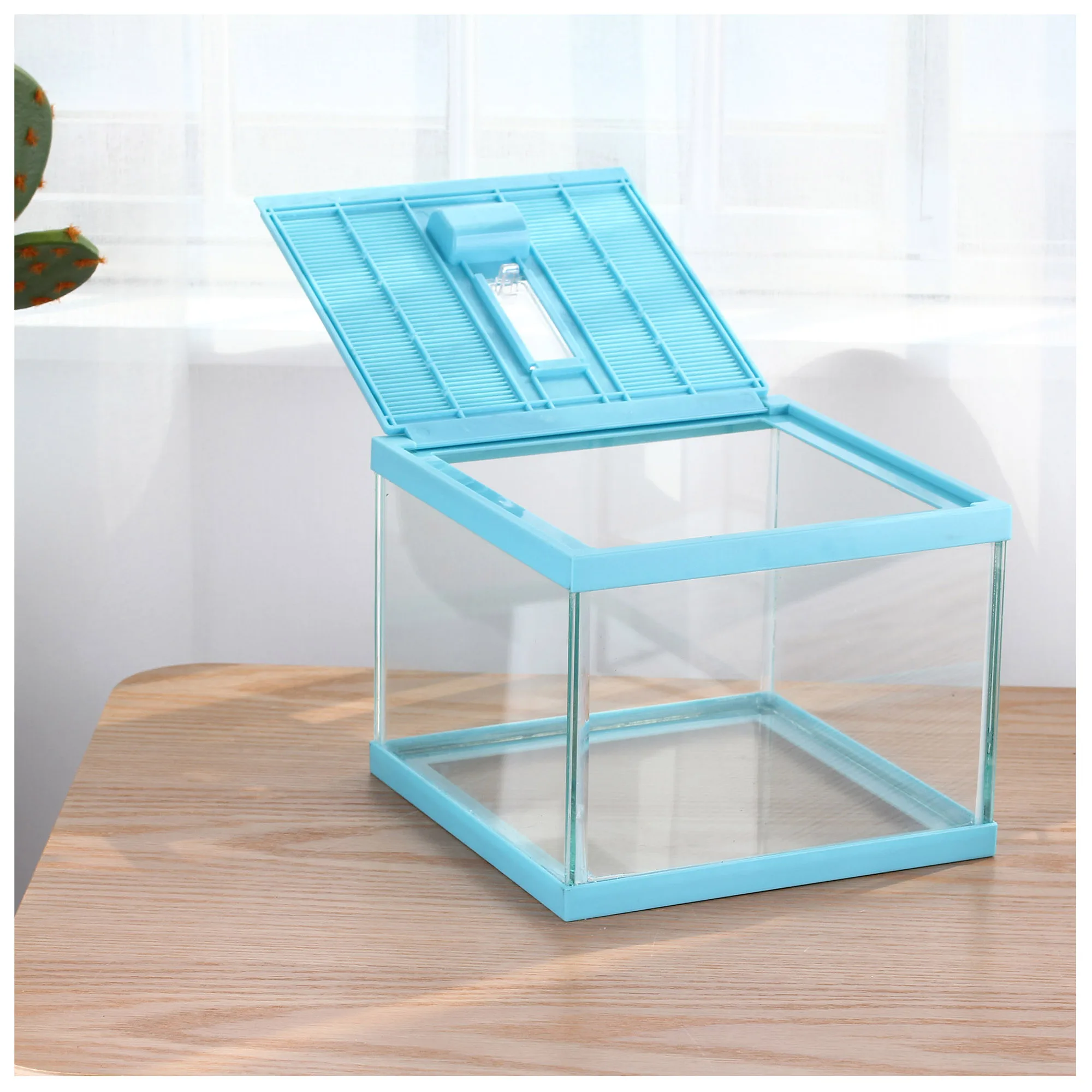 

Reptile Cage Gecko Habitat Pet Snake Tank Small Frog Carrier Tortoise Aquarium Insect Enclosure Snail Container Fish Bowl Hermit