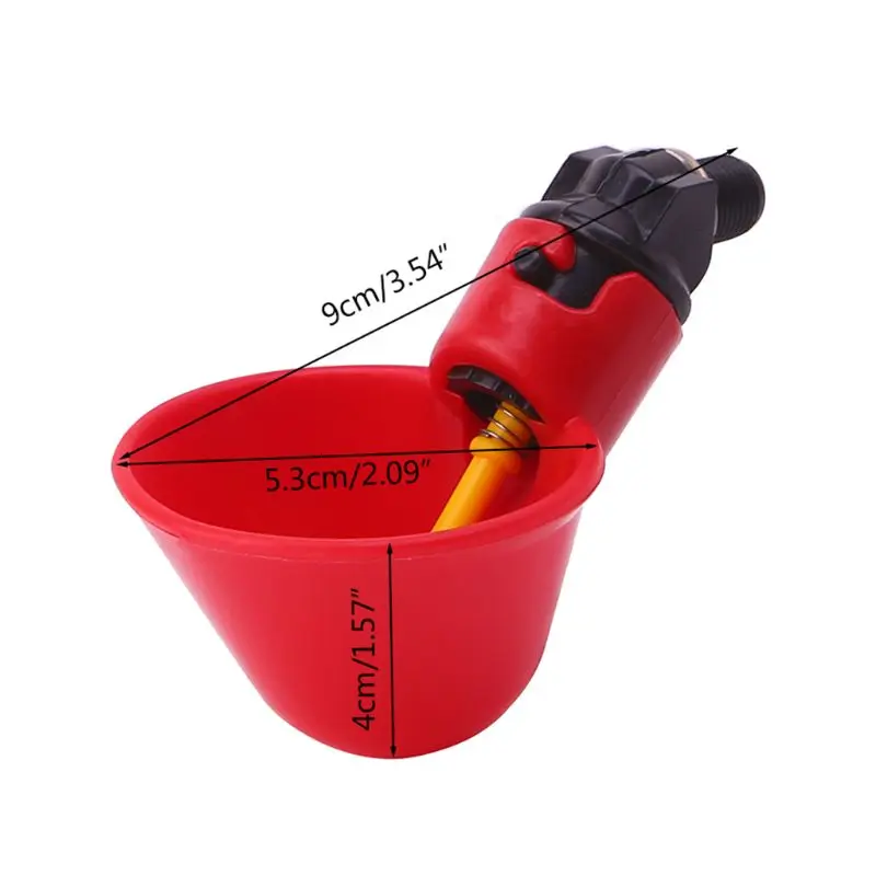 Poultry Automatic Water Drinking Cup Bird Hen Chicken Drinker Coop Feeder Bowl 95AA