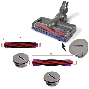 

For Dyson V6 Animal Fluffy SV03 Cordless Brushroll Brush Roller + End Cap Cover Household Cleaning Parts