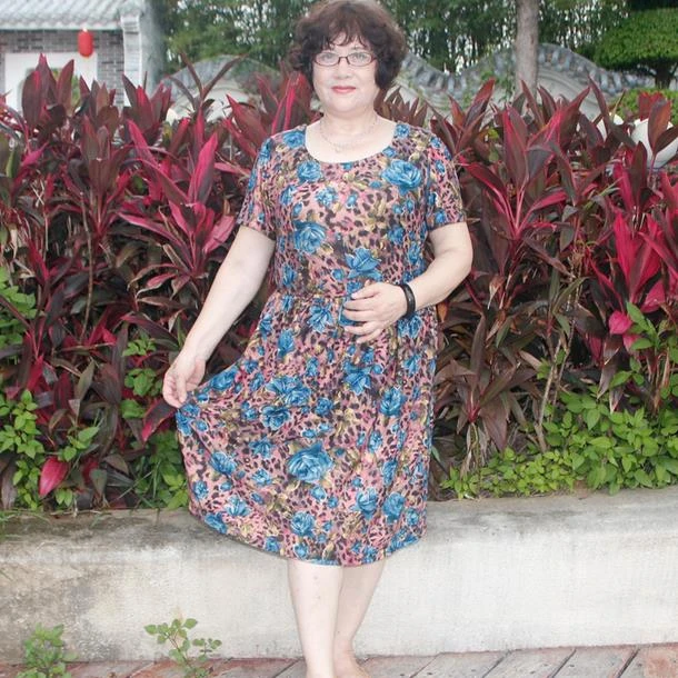 Grande taille 6XL 7XL robes pour femmes été moyen âge femmes robe Vestidos  De Verano Roupas Femininas DJ616 | AliExpress