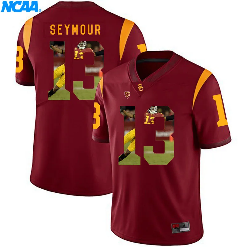 Новое поступление, высокое качество, Kevon Seymour#13 Leon McQuay III#22, Спортивная футболка для колледжа, трикотажные изделия, S-XXXL