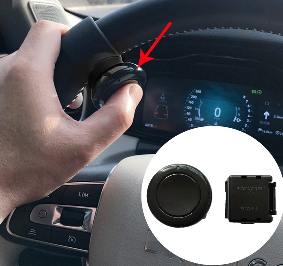 Wireless Thumb Press 12V Car Hot Rod Steering Wheel Horn Button & Receiver Kit
