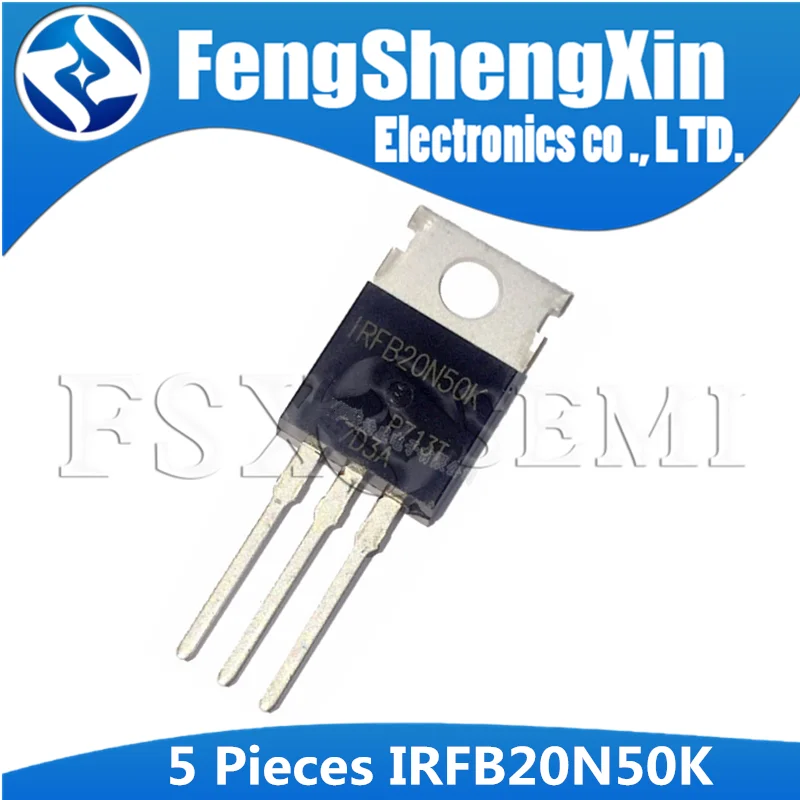 

5pcs IRFB20N50K TO-220 FB20N50K TO220 IRFB20N50 20N50 Power MOSFET