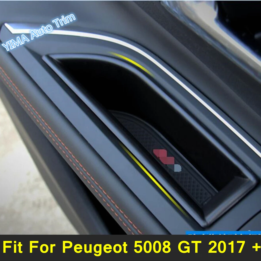 

Lapetus Car Styling Front Door Storage Pallet Armrest Container Box Cover Trim For Peugeot 5008 GT 2017 - 2022 Plastic