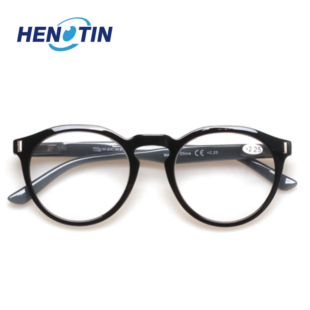 Blue Light Blocking Reading Glasses Spring Hinge Fashion Color Printing Round Frame Men and Women Reader 0.5 1.75 2.0 3.0 4.0 3