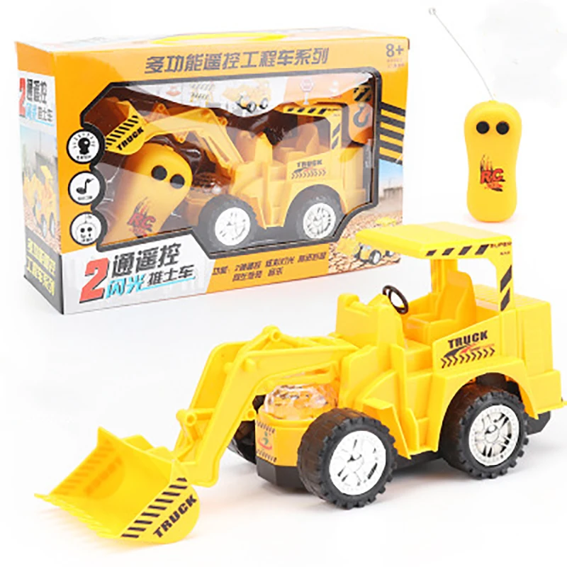 Mini Trucks Toy Remote Control Bulldozer Engineering Car Excavator Model Vehicle Toys For Boys Birthday Christmas Children Gift enlarge