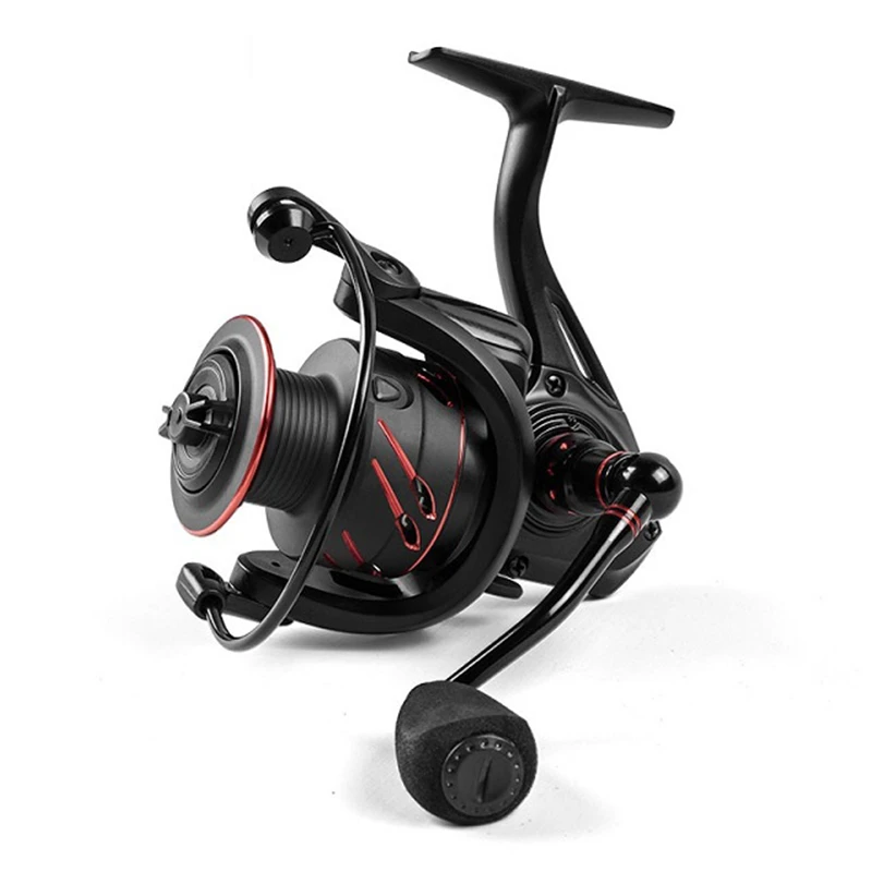

Distant Spinning Fishing Reels Full Metal Spool Cup Spinning Reel Max Drag 10Kg Power Smooth Rocker Sea Carp Black Distant Wheel