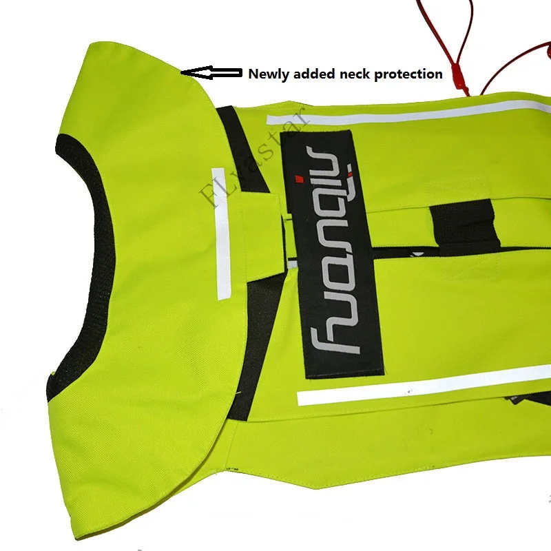 Moto rcycle Air-bag жилет moto Racing профессиональная передовая система воздушной подушки moto cross защитная подушка безопасности Черный флуоресцентный