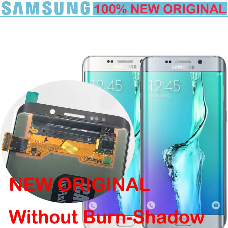 5.7&quot NEW ORIGINAL Super AMOLED For SAMSUNG Galaxy S6 Edge Plus G928 G928F LCD Display Touch Screen with Frame S6+ edge+ | Мобильные