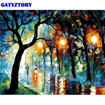 

GATYZTORY 40x50cm Painting By Numbers for Colourful DIY Pictures by numbers landscape Frameless Digital Painting
