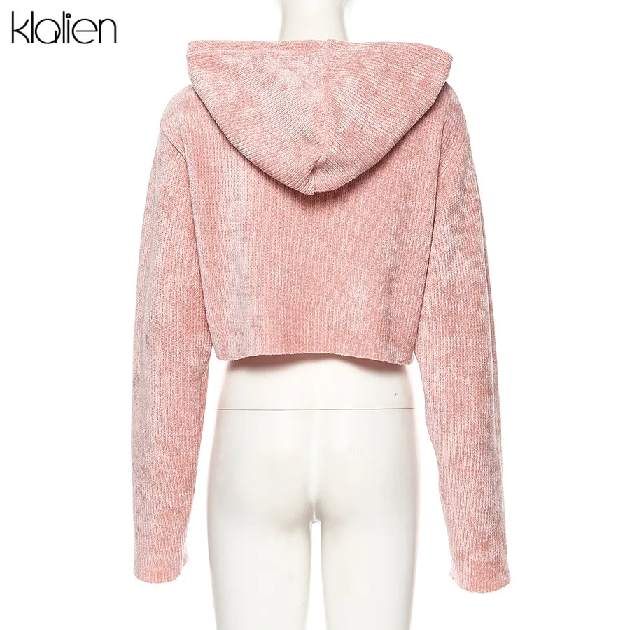 KLALIEN, модные толстовки Harajuku, Женская толстовка, пуловеры, новинка, осень, длинный рукав, розовые пуловеры, толстовки, женские топы mujer