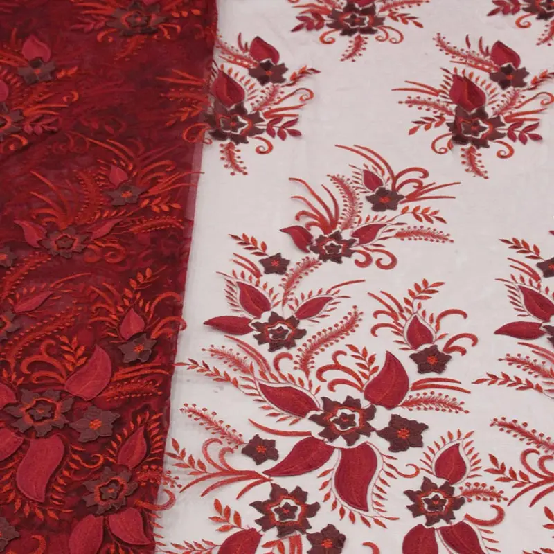 Стиль Французский Чистая кружевная ткань 3D цветок африканский тюль сетка кружевная ткань высокого качества африканская кружевная ткань LA1180