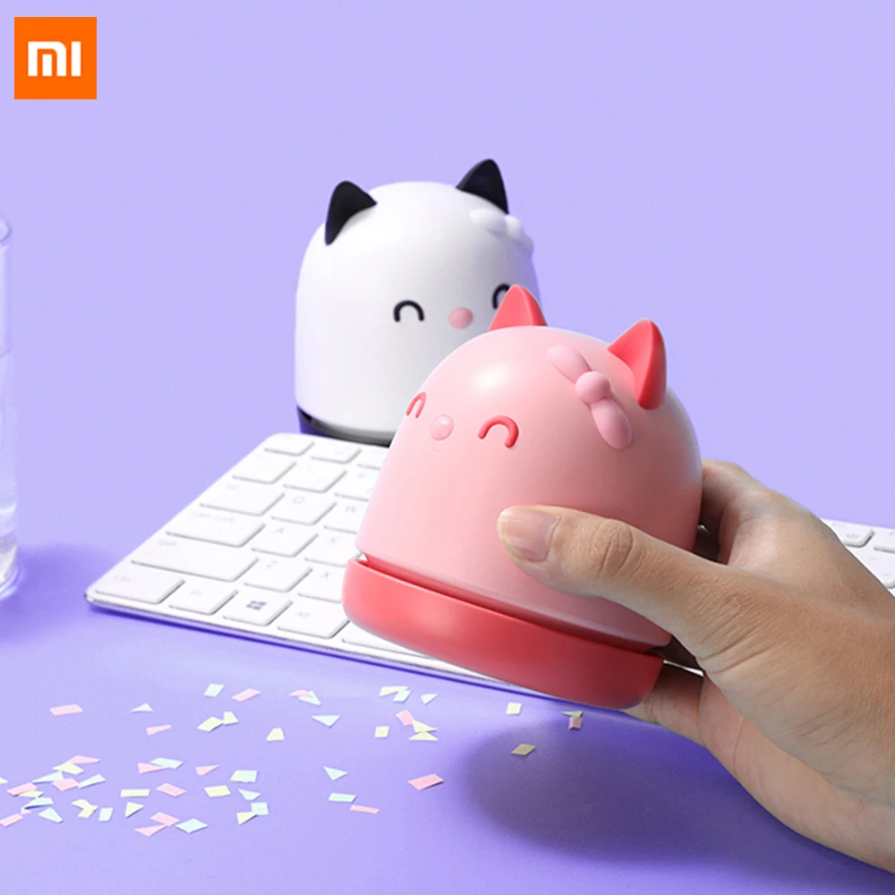 

Xiaomi 3Life Portable Mini Cute Cat Desk Vacuum Cleaner For Desktop Keyboard Cleaner Computer Brush Dust Collect For Smarthome