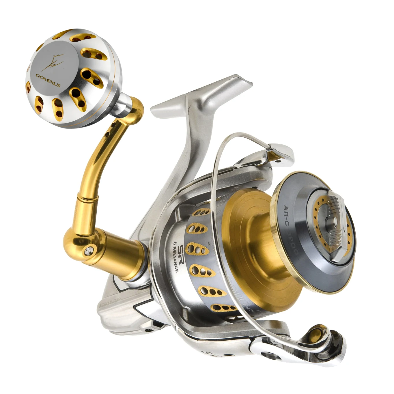 Gomexus силовая ручка для Shimano B Daiwa L ручка SW катушка двойная силовая Сарагоса Saltist Saltiga Biomaster Стелла сферос Blast 47 мм