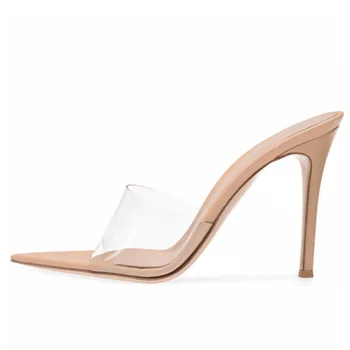 

2019 All-match Toe Transparent Fine With Sexy Leisure Time Sandals