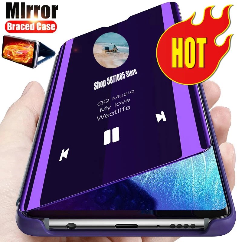 Флип-чехол для Xiaomi Redmi Note 9 9S 8 8A 8T 7 7A 4X 6 5 GO 5C Pro 10X A1 A2 CC9 9SE 9C 9A умный зеркальный