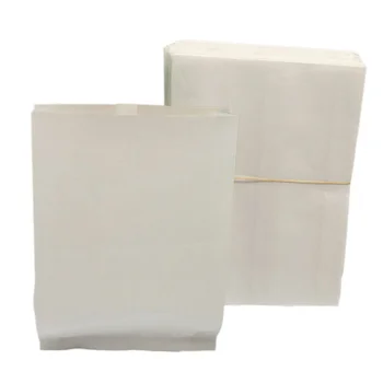

100pcs/lot White Grease Proof Oil Proof Disposable Kraft Paper Bag for Baking Food Fried Chicken French Fries