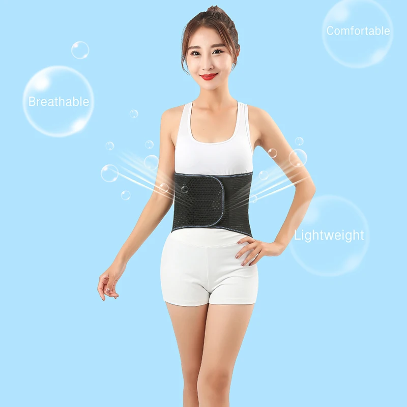 

Black silk mesh fabric with belt traction Lower back brace Posture corrector posture corrector back support back
