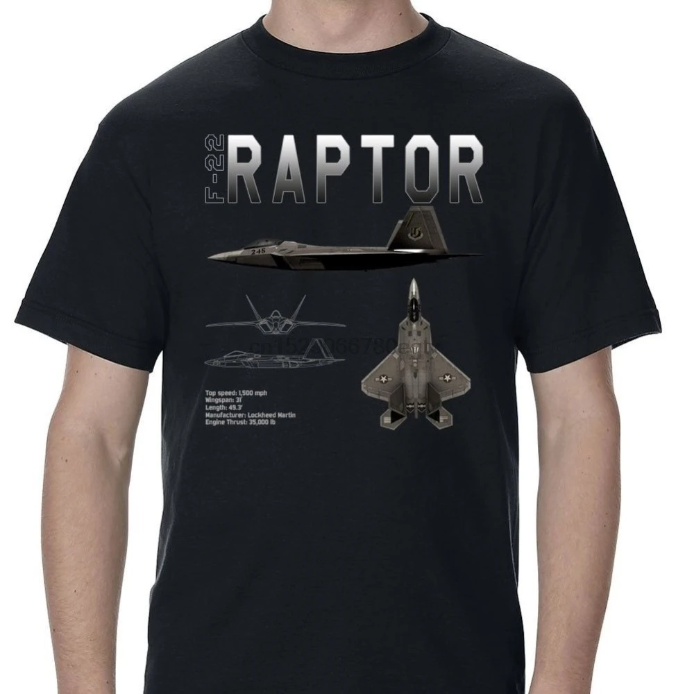 

2019 New Arrival Men T Shirt New F-22 Raptor Schematic Design T-Shirt
