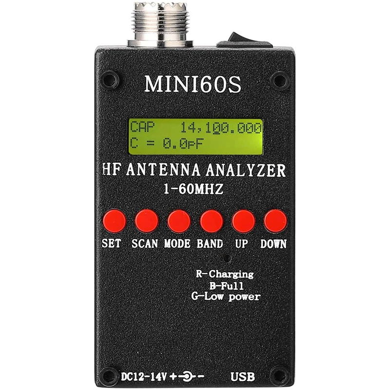 Mini60S 1 60MHz HF ANT SWR антенна анализатор метр с BT Android APP PC программное обеспечение для Ham