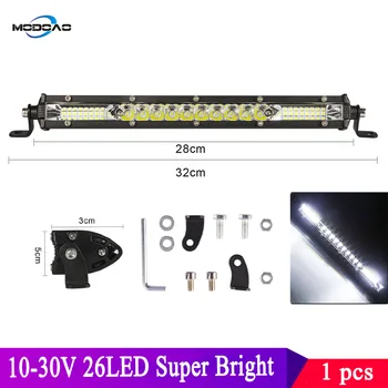 

Front Sport Grill Light LED Light Bar Flood Low Beam 12 inch Lamp Bar Combo Offroad Light Bar For Pickup Wagon UTB ATV SUV Boat