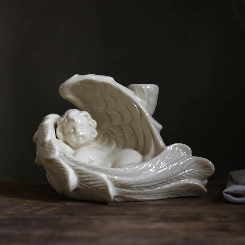 Европейский ретро Керамический Ангел подсвечник дома Классические Свечи обеденные украшения Ангел подставка для свечи Свадебная украшение