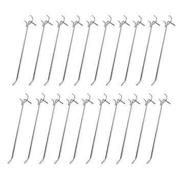 

20pcs Easy Install Pegboard Hooks Storage Manganese Steel Wall Mount Heavy Duty Hanging Tool Shelving Garage Workshop Display