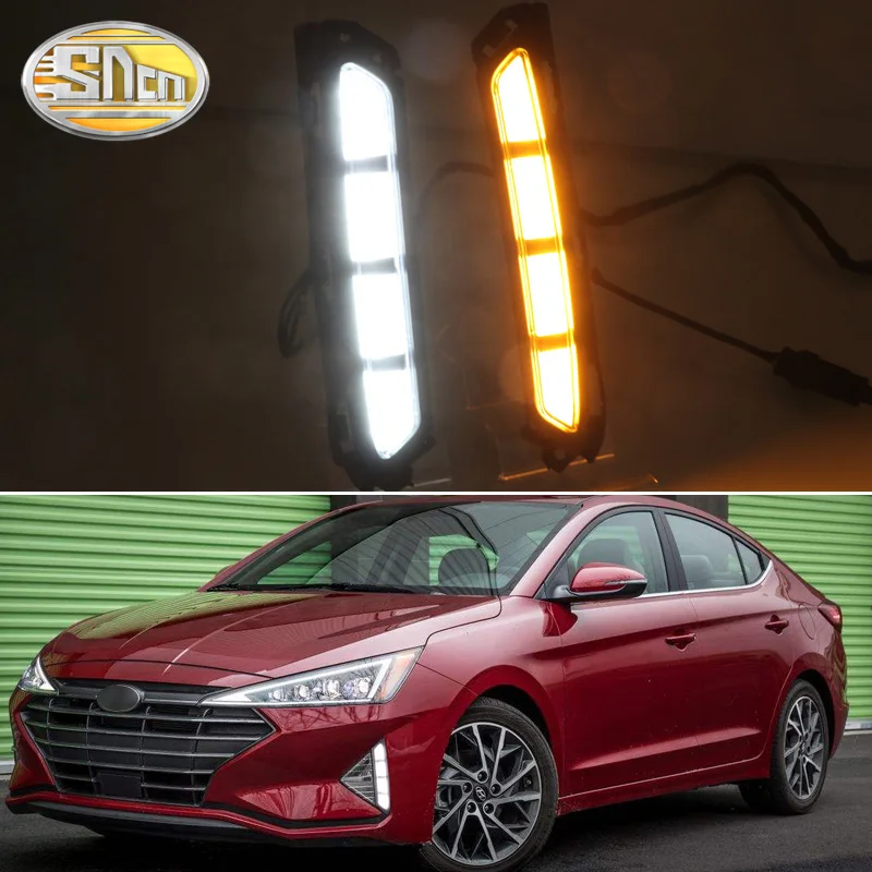 Светодиодные дневные ходосветильник SNCN для Hyundai Elantra 2019 2020 Avante автомобильные