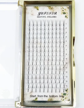 

HBZGTLAD Big capacity 16 lines Lashes Premade Volume fans 4D Short Stem Russian Volume Professional Eyelash Extensions Faux Mink