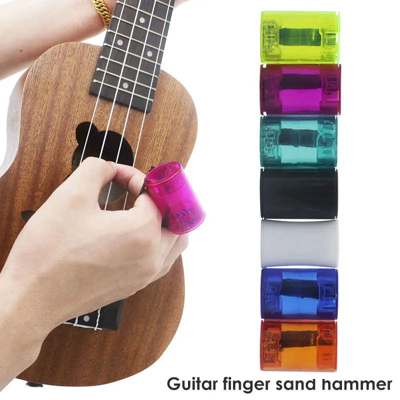 

Finger Hammer Sand Shaker Guitars Acrylic Rhythm Glitter Guitar Sand Bell Maracas Instruments Durable Music