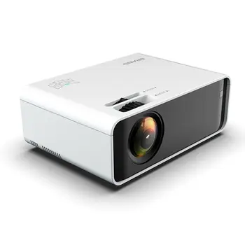 

White Portable Projector High Definition 1080p Mobile Phone Wifi Wireless Same Screen Projector Home Theater Video Projector