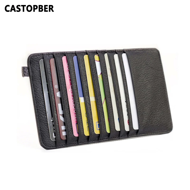 

Men Credit ID Card Holders Genuine Leather 18 Card Slots With Changes Pocket For Man Long Wallet Women High Quality Famous Slim